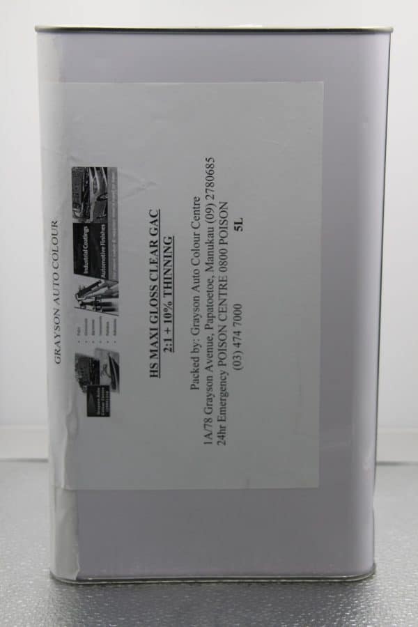 GRAYSON AUTO COLOR HS MAXI GLOSS CLEAR 5L clear + 2.5L hander kit